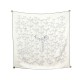 FOULARD GOYARD NO. 1 EN SOIE BLANC CARRE 90 MONOGRAMME WHITE SILK SCARF 400€