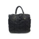 SAC A MAIN PRADA CABAS EN TOILE CHEVRON NOIR 33 CM BLACK CANVAS TOTE BAG 1950€