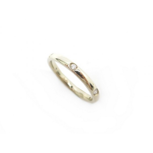 NEUF BAGUE POMELLATO LUCCIOLE A.A104SB2 50 EN OR BLANC ET 6 DIAMANTS RING 1100€