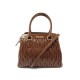 NEUF SAC A MAIN MIU MIU 5BA157 CUIR MATELASSE LUX MARRON BANDOULIERE BAG 1950€