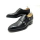 NEUF CHAUSSURES LOUIS VUITTON MOCASSINS MONCEAU 8.5 42.5 ENCUIR NOIR SHOES 690€