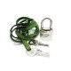 NEUF CADENAS HERMES ACIER PALLADIE & LIEN EN CUIR VERT NEW PADLOCK LEATHER LINK