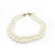 COLLIER CHANEL EN PERLES 2 RANGS 43 CM METAL DORE + BOITE PEARLS NECKLACE 1590€