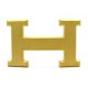 BOUCLE DE CEINTURE HERMES H POUR LIEN 32 MM EN PVD DORE GOLDEN BELT BUCKLE