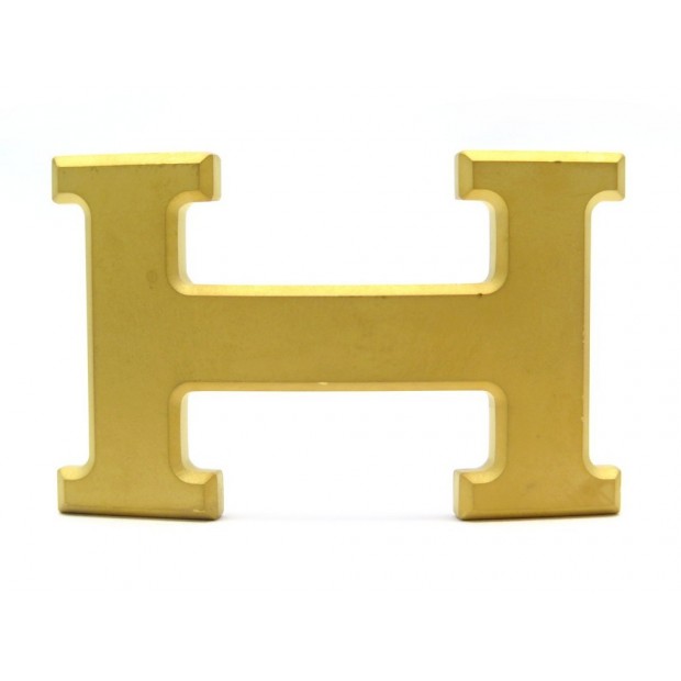 BOUCLE DE CEINTURE HERMES H POUR LIEN 32 MM EN PVD DORE GOLDEN BELT BUCKLE