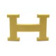 NEUF BOUCLE DE CEINTURE HERMES H POUR LIEN 32 MM EN PVD DORE GOLDEN BELT BUCKLE