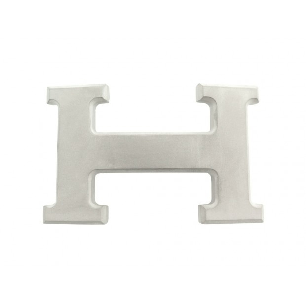 NEUF BOUCLE DE CEINTURE HERMES BOUCLE H 32MM METAL PLAQUE PVD MAT ARGENTE BUCKLE