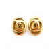 BOUCLES D'OREILLES CHANEL OVALES LOGO CC EN METAL DORE OVAL GOLDEN EARRINGS 460€