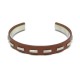 NEUF BRACELET HERMES T20 EN CUIR MARRON & ACIER BROSSE NEW BROWN LEATHER JEWEL