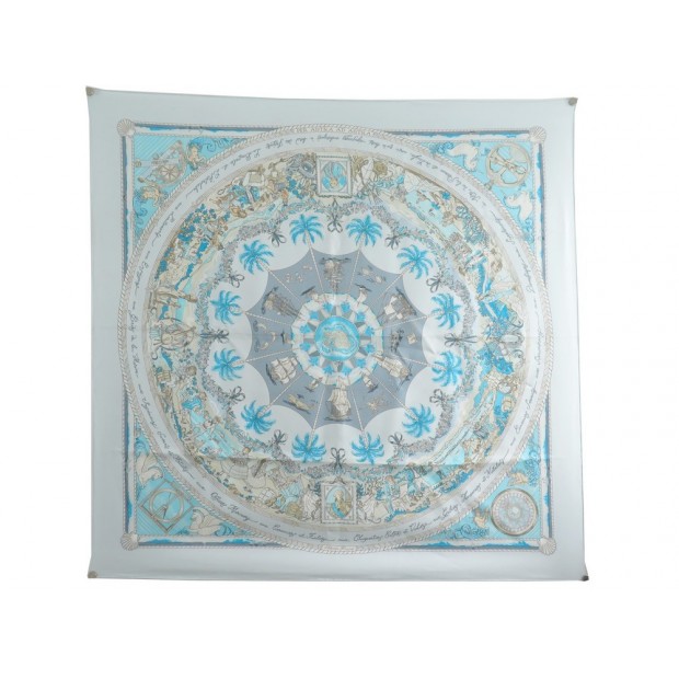 NEUF FOULARD HERMES PER ASTRA AD ASTRA CARRE 90 LAROCHE EN SOIE SILK SCARF 375€