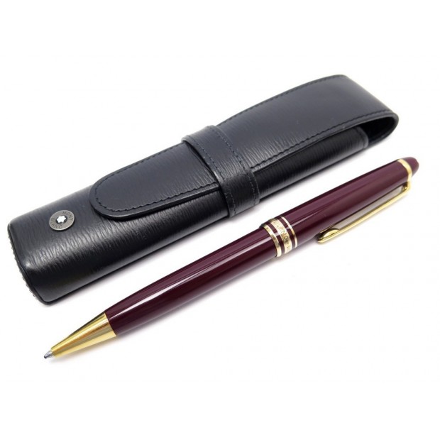 STYLO BILLE MONTBLANC MEISTERSTUCK CLASSIQUE DORE RESINE BORDEAUX ETUI PEN 515€