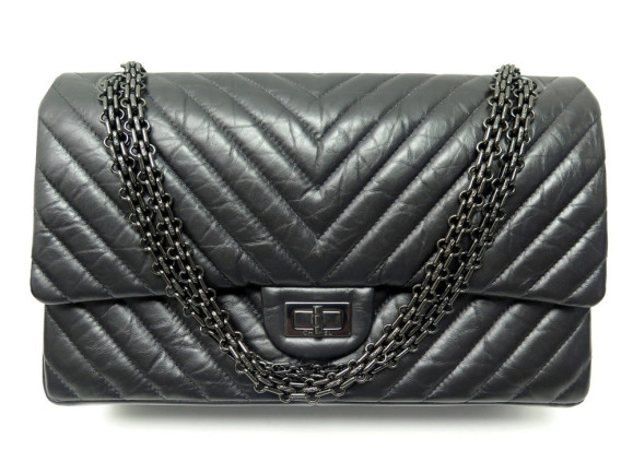  sac a main chanel grand 2.55 jumbo so black en