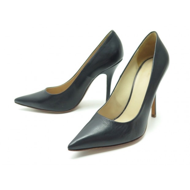 CHAUSSURES CELINE 39 ESCARPINS EN CUIR NOIR BLACK LEATHER PUMP SHOES 550€