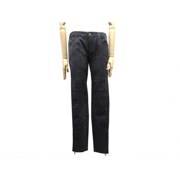 NEUF PANTALON LOUIS VUITTON JEAN ECUSSON T40 M EN COTON NOIR NEW TROUSERS 945€