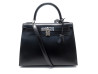 sac a main hermes kelly 28 sellier cuir box noir