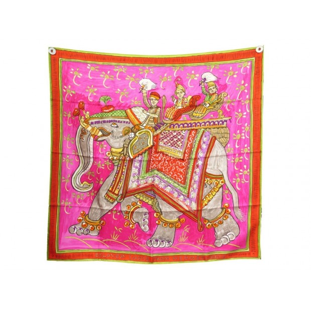 RARE NEUF FOULARD HERMES BELOVED INDIA CARRE 90 PHILIPPE DUMAS SOIE COLLECTOR