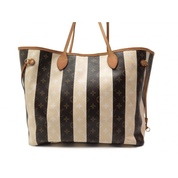 Louis Vuitton Rare Striped Monogram Rayures Neverfull MM Tote Leather  ref.418925 - Joli Closet