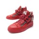 CHAUSSURES GIUSEPPE ZANOTTI 38 BASKETS EN CUIR ROUGE RED LEATHER SNEAKERS 795€