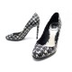 CHAUSSURES CHRISTIAN DIOR ESCARPINS 36.5 EN CUIR DE SERPENT NOIR BEIGE PUMP 790€