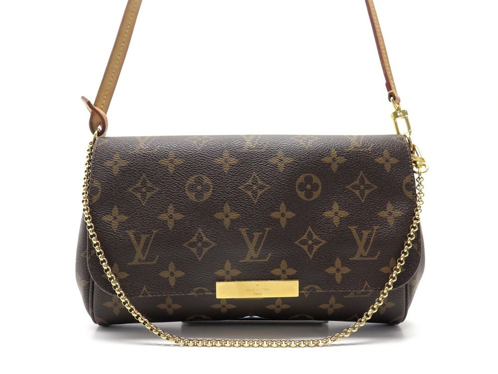 Louis Vuitton Favorite MM Monogram M40718 Crossbody Handbag Clutch 100% Auth