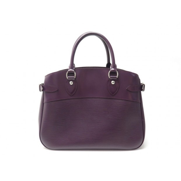 SAC A MAIN LOUIS VUITTON PASSY PM EN CUIR EPI AUBERGINE LEATHER HAND BAG 1370€