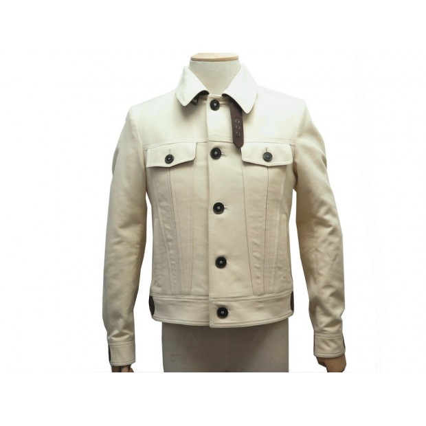 VESTE BERLUTI BLOUSON COURT T 48 M EN COTON BEIGE MANTEAU VEST COAT 2950€