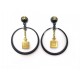 RARE BOUCLES D'OREILLES CHANEL 1994 ANNEAUX NUMERO 5 COCO PENDANTES EARRINGS