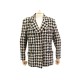 NEUF VESTE CHANEL MOTIF PIEDS DE POULE M 42 EN TWEED NOIR & BLANC JACKET 4200€