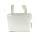 SAC A MAIN CHANEL SHOPPING CABAS CUIR CAVIAR BLANC WHITE LEATHER HANDBAG 2140€