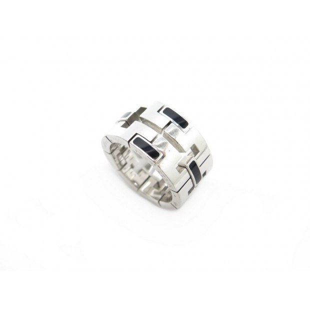 BAGUE CARTIER LE BAISER DU DRAGON T49 EN OR BLANC ET EMAIL NOIR GOLD RING 4900€