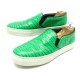 CHAUSSURES CELINE SKATE 40 BASKETS CUIR FACON CROCODILE VERT SHOES SNEAKERS 550€