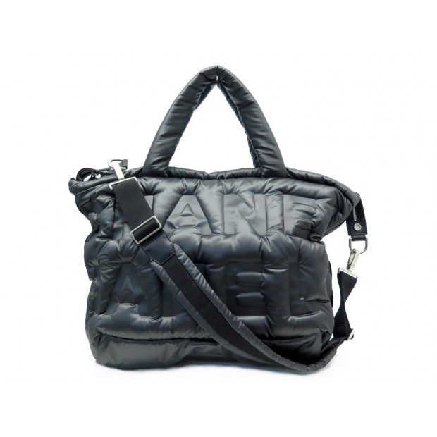 SAC A MAIN CHANEL COCO NEIGE VOYAGE EN TOILE NOIR BANDOULIERE TRAVEL BAG 3570€