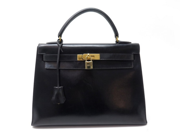 sac a main hermes kelly 32 sellier 1993 en cuir box