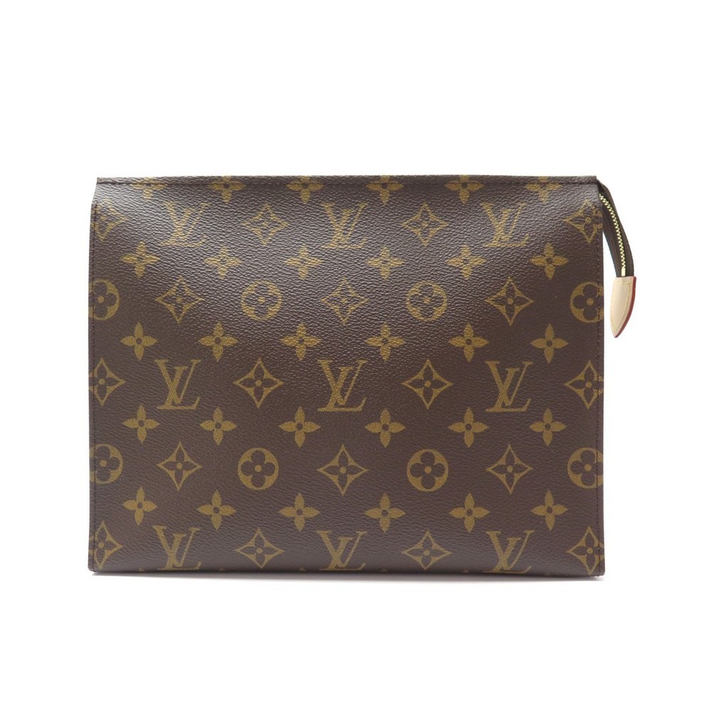 Toiletry pouch 26 Louis Vuitton Monogram Brown Cloth ref.322624 - Joli  Closet