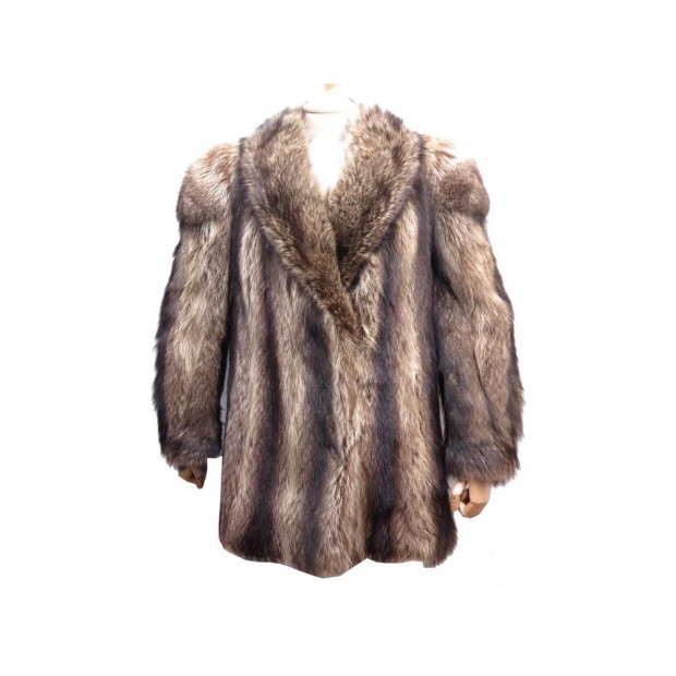 MANTEAU HERMES FOURRURE DE MARMOTTE M 42 VESTE MARMOT FUR JACKET VEST