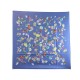 NEUF FOULARD HERMES LES MINERAUX CARRE 90 GRYGKAR EN SOIE BLEU SILK SCARF 375€