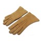 VINTAGE GANTS HERMES TAILLE 6.5 EN CUIR FOURRE LAINE MARRON LEATHER GLOVES 580€