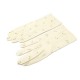 NEUF VINTAGE GANTS HERMES AJOURES EN CUIR BEIGE TAILLE 7 LEATHER GLOVES 580€