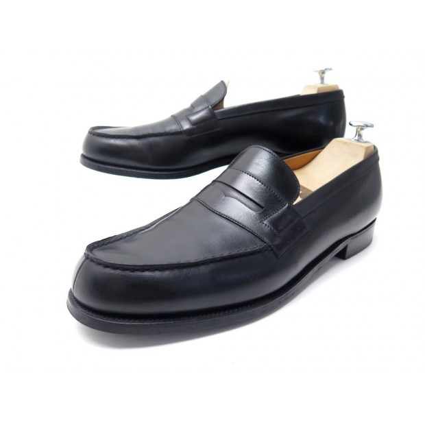 CHAUSSURES JM WESTON MOCASSINS 180 10.5B 44.5 EN CUIR NOIR + BOITE LOAFERS 620€