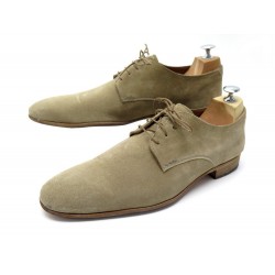 CHAUSSURES HESCHUNG NERIUM 8.5 42.5 DERBY EN DAIM BEIGE SUEDE LEATHER SHOES 265€