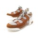 NEUF CHAUSSURES HERMES BASKETS VOLTIGE 44 TOILE ET CUIR + BOITE SNEAKERS 1250€