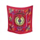 NEUF CHALE HERMES BRAZIL LAURENCE BOURTHOUMIEUX CACHEMIRE SOIE ROUGE SHAWL 950€