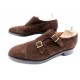 NEUF CHAUSSURES JOHN LOBB WILLIAM VEAU VELOURS MARRON 10.5E 44.5 