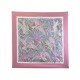 FOULARD HERMES COLS VERTS CARRE 90 VAUZELLES SOIE ROSE + BOITE SILK SCARF 375€