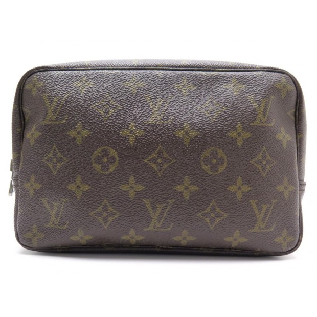 VINTAGE POCHETTE LOUIS VUITTON TROUSSE DE TOILETTE 23 TOILE MONOGRAM CLUTCH 550€