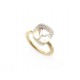 BAGUE POMELLATO NUDO CLASSIC T 51 EN OR ROSE & TOPAZE INCOLORE TOPAZ RING 2200€