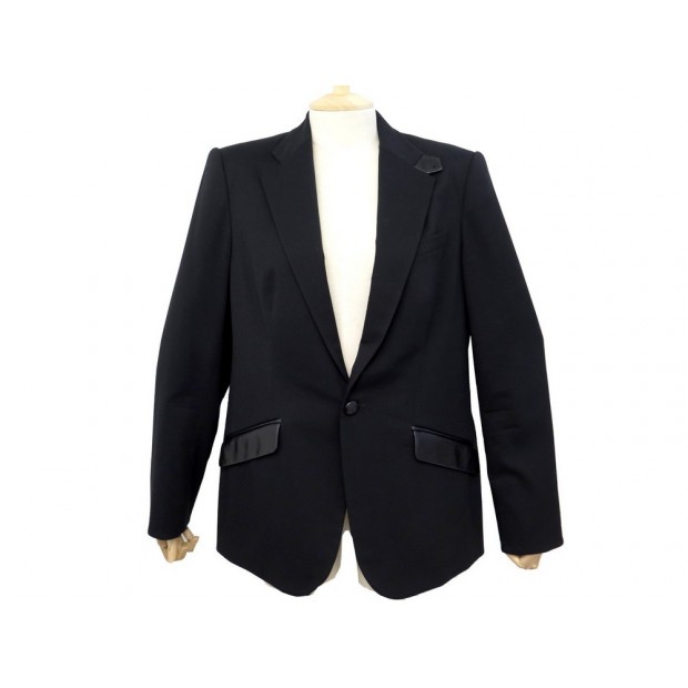 NEUF VESTE RALPH LAUREN SMOCKING L 42 FR 10 US LAINE NOIR NEW WOOL JACKET 2000€