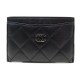 NEUF PORTE CARTES CHANEL CLASSIQUE AP0213 EN CUIR AGNEAU NOIR CARDS HOLDER 350€