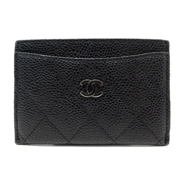 NEUF PORTE CARTES CHANEL CLASSIQUE AP0213 CUIR CAVIAR LEATHER CARDS HOLDER 350€