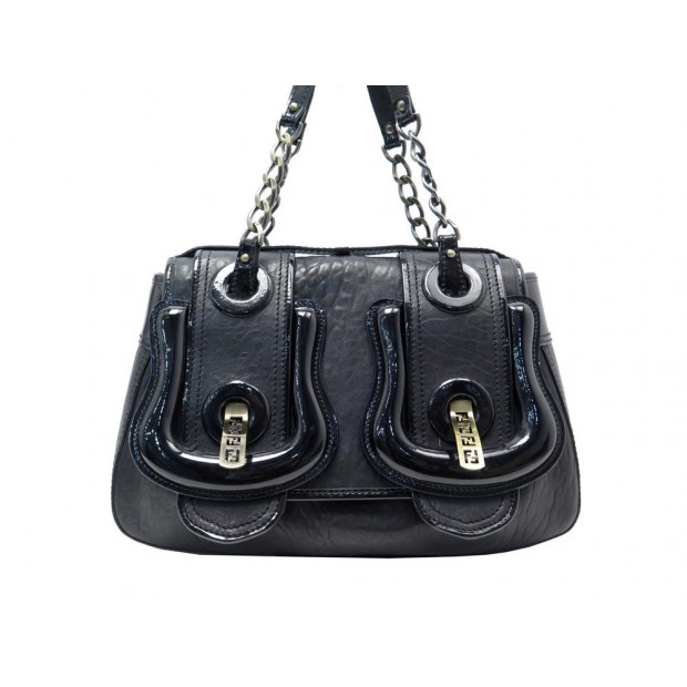 SAC A MAIN FENDI B BAG 8BN165 EN CUIR NOIR 34 CM BLACK LEATHER HAND BAG 1460€